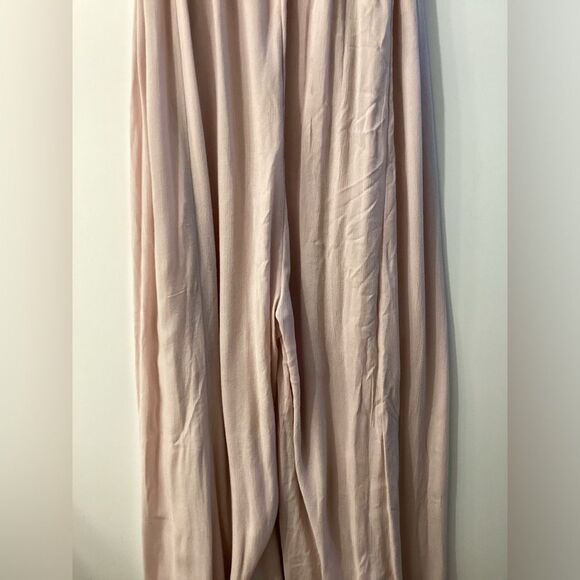 Free People Wide Leg Jumpsuit Light Pink Women’s Size S Boho Chic Sleeveless - Picture 5 of 16